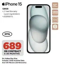 HiFi Corp iPhone 15 128GB offer