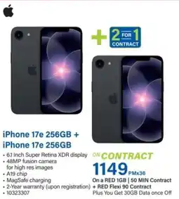 Incredible Connection iPhone 17e 256GB + iPhone 17e 256GB offer