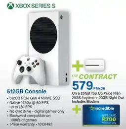 Incredible Connection Xbox Series S 512GB Console offer