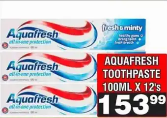Advance Cash n Carry Aquafresh Toothpaste offer