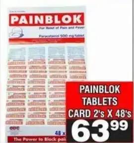 Advance Cash n Carry Painblok tablets card offer