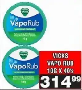 Advance Cash n Carry Vicks Vapo Rub offer
