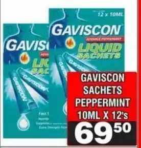 Advance Cash n Carry Gaviscon sachets peppermint offer
