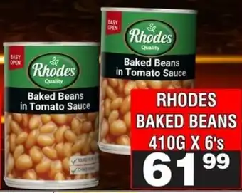 Advance Cash n Carry Rhodes Baked Beans in Tomato Sauce offer