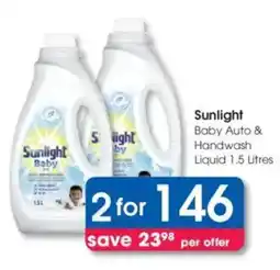Clicks Sunlight Baby Auto & Handwash Liquid offer