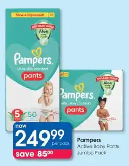 Clicks Pampers Active Baby Pants Jumbo Pack offer