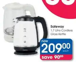 Clicks Safeway Cordless Glass Kettle offer