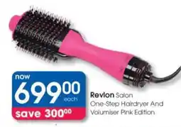 Clicks Revlon Salon One-Step Hairdryer And Volumiser Pink Edition offer