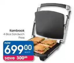 Clicks Kambrook 4-Slice Sandwich Press offer