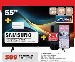 HiFi Corp Samsung 55-inch Crystal UHD 4K + Samsung Galaxy A37 256GB offer