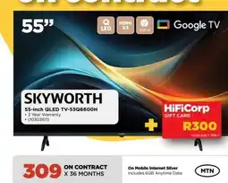 HiFi Corp SKYWORTH 55-Inch QLED TV-55Q6600H offer