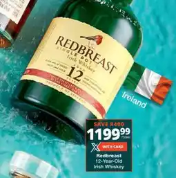 Checkers Redbreast 12-Year-Old Irish Whiskey offer