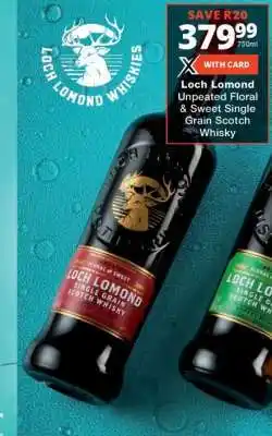 Checkers Loch Lomond Unpeated Floral & Sweet Single Grain Scotch Whisky offer