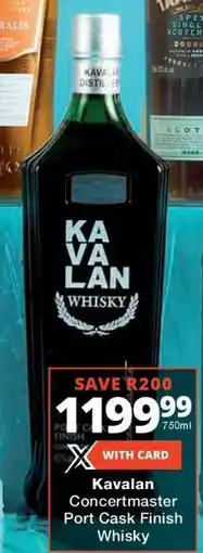 Checkers Kavalan Concertmaster Port Cask Finish Whisky offer