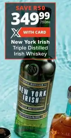 Checkers New York Irish Triple Distilled Irish Whiskey offer