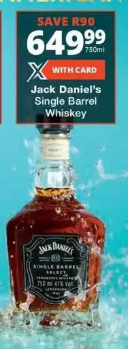 Checkers Jack Daniel’s Single Barrel Whiskey offer