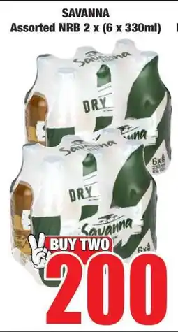 Boxer SAVANNA ASSORTED NRB 2 X (6 X 330ML) offer