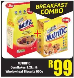 Boxer NUTRIFIC Cornflakes 1.2kg & Wholewheat Biscuits 900g offer