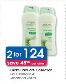Clicks Clicks HairCare Collection offer