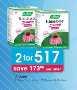 Clicks A.Vogel Echinaforce Junior 120 Chewable Tablets offer