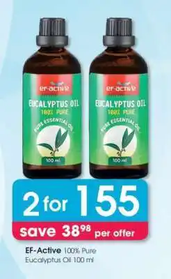 Clicks EF-Active 100% Pure Eucalyptus Oil 100 ml offer