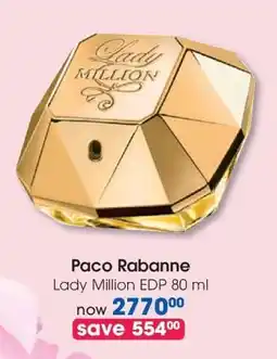 Clicks Paco Rabanne Lady Million EDP 80 ml offer
