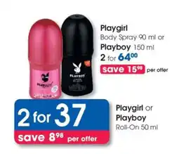 Clicks Playgirl or Playboy Roll-On 50 ml offer
