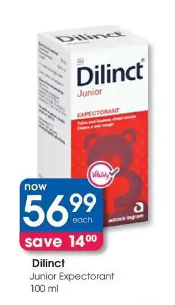 Clicks Dilinct Junior Expectorant 100 ml offer