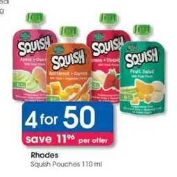 Clicks Rhodes Squish Pouches 110 ml offer