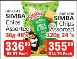 KitKat Cash and Carry SIMBA Chips Assorted 36g 48's offer