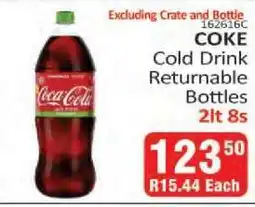KitKat Cash and Carry COKE Cold Drink Returnable Bottles 2lt 8s offer