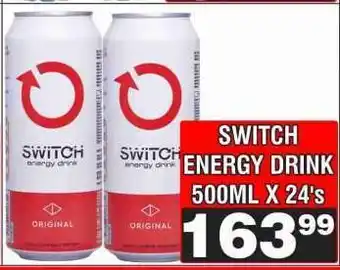 Advance Cash n Carry SWITCH ENERGY DRINK 500ML X 24's offer