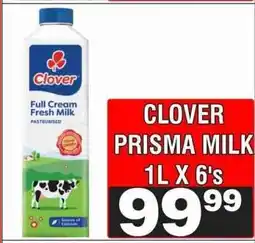 Advance Cash n Carry CLOVER PRISMA MILK 1L X 6's offer