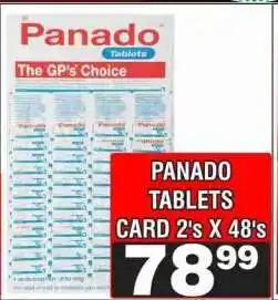 Advance Cash n Carry PANADO TABLETS CARD 2's X 48's offer