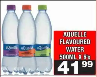 Advance Cash n Carry AQUELLE FLAVOURED WATER 500ML X 6's offer