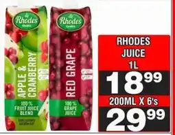 Advance Cash n Carry RHODES JUICE 1L offer