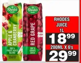 Advance Cash n Carry RHODES JUICE 1L offer