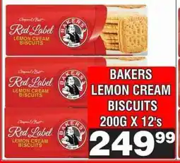 Advance Cash n Carry BAKERS LEMON CREAM BISCUITS 200G X 12's offer