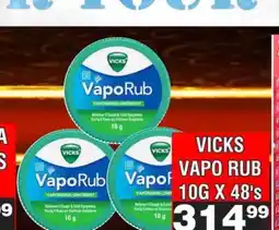 Advance Cash n Carry VICKS VAPO RUB 10G X 48's offer