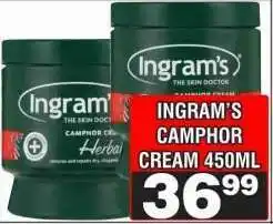 Advance Cash n Carry INGRAM'S CAMPHOR CREAM 450ml offer