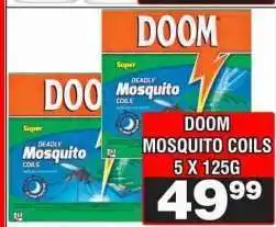 Advance Cash n Carry DOOM MOSQUITO COILS 5 X 125G offer