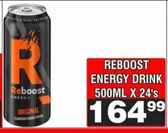 Advance Cash n Carry REBOOST ENERGY DRINK 500ML X 24's offer