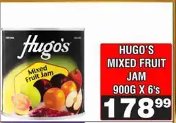 Advance Cash n Carry HUGO'S MIXED FRUIT JAM 900G X 6's offer
