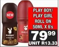 Advance Cash n Carry PLAY BOY/PLAY GIRL ROLL ON 50ML X 6's offer