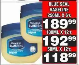 Advance Cash n Carry BLUE SEAL VASELINE 250ML X 6's offer