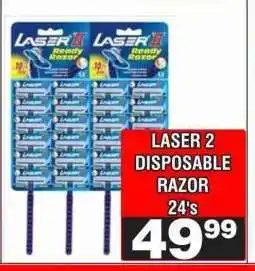 Advance Cash n Carry LASER 2 DISPOSABLE RAZOR 24's offer