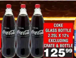 Advance Cash n Carry COKE GLASS BOTTLE 2.25L X 12's offer