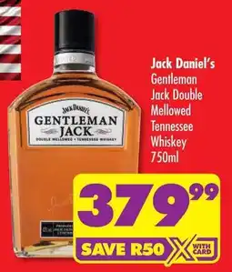 Shoprite Jack Daniel's Gentleman Jack Double Mellowed Tennessee Whiskey offer