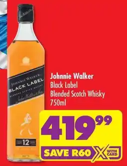 Shoprite Johnnie Walker Black Label Blended Scotch Whisky offer