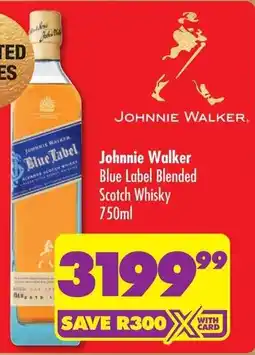Shoprite Johnnie Walker Blue Label Blended Scotch Whisky offer
